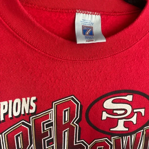 Vintage San Francisco 49ers Crewneck Sweater 90s Super Bowl NFL-Size XL - Picture 6 of 9